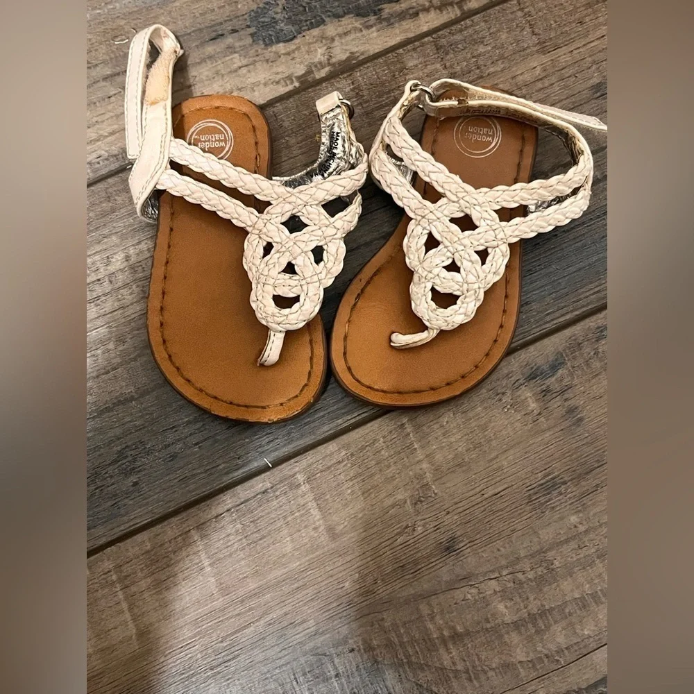Kids Braided Sandals - Cream